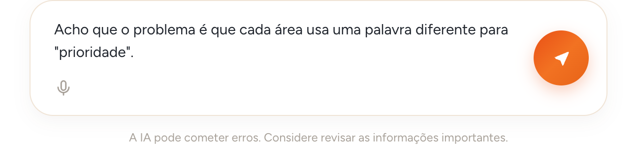 Campo de escrita do chat